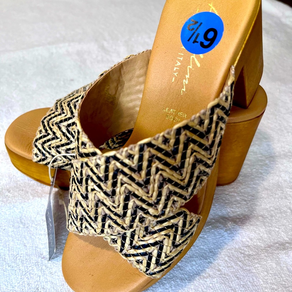 Italian-made open-toe platform heels